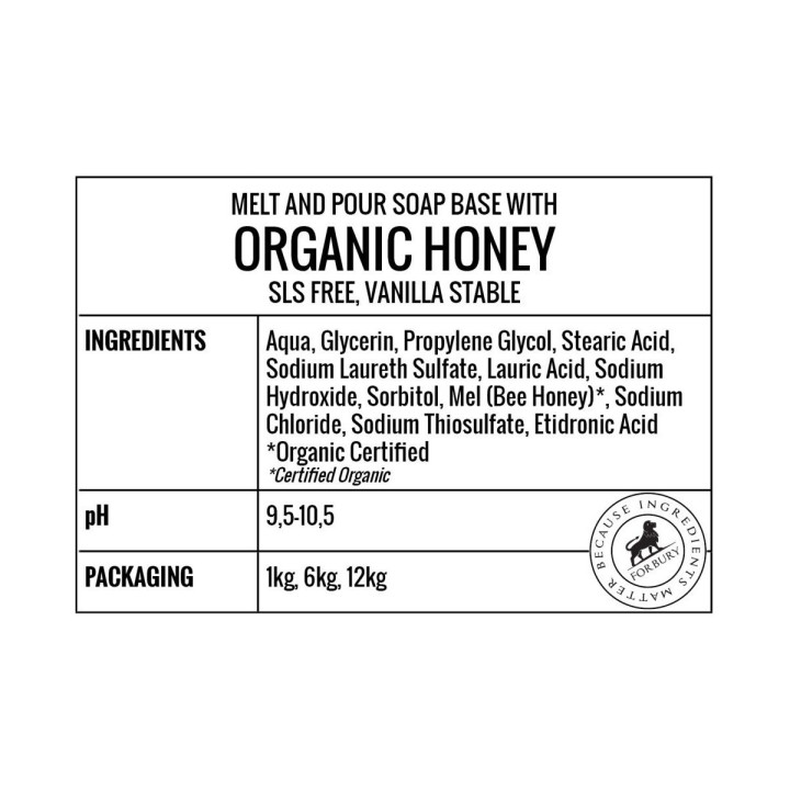Baza mydlana miodowa Forbury Honey bez SLS, 12kg