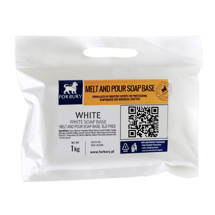 Baza mydlana biała Forbury White bez SLS, 6kg