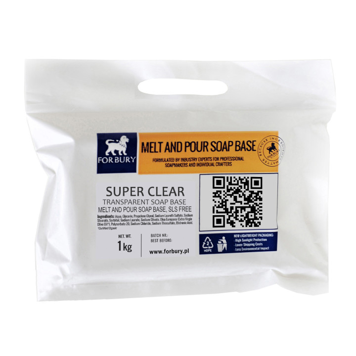 Baza mydlana transparentna Forbury Super Clear bez SLS, 12kg
